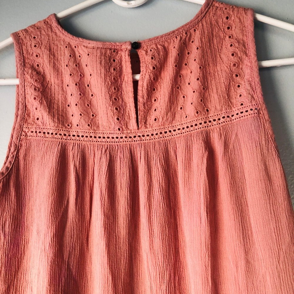 Pink Sleeveless Mini Dress Lace Detail Barbiecore - Picture 4 of 6